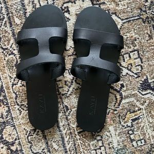 Kanu, handmade leather sandals - only worn once